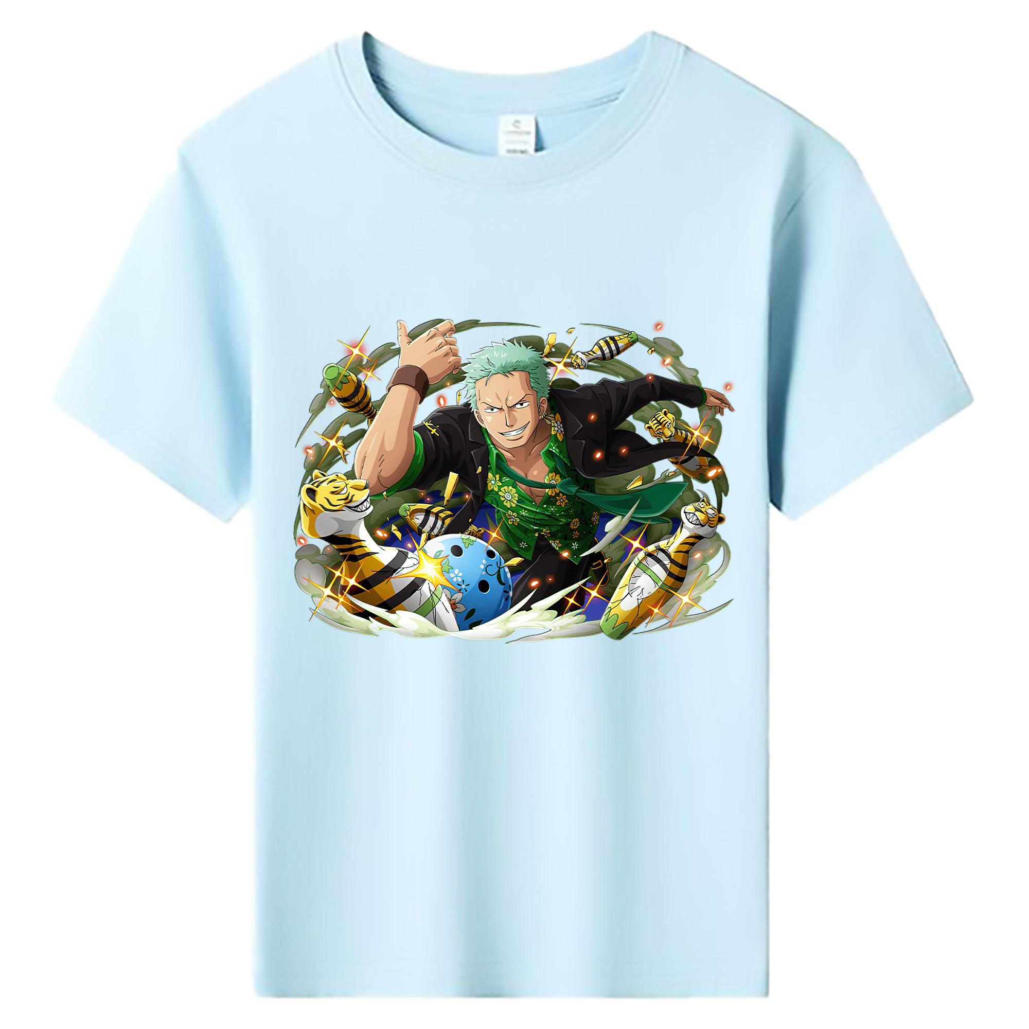 ワンピース ロロノア・ゾロ ONE PIECE Roronoa Zoro 綿100％キッズTシャツ（フロントプリント）